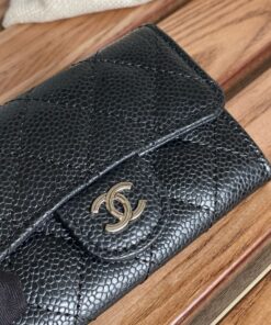 Alternative view of Chanel Classic Card Holder Silver  Black For Women, Women’s Wallet 4.5in/11.5cm