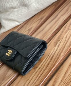 Alternative view of Chanel Classic Card Holder Gold Black For Women, Women’s Wallet 4.5in/11.5cm