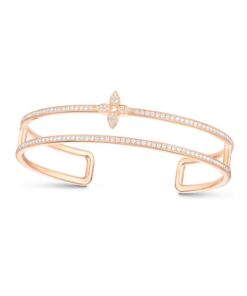 Louis Vuitton Idylle Blossom Two-Row Bracelet, Pink Gold And Diamonds For Women- Q95813