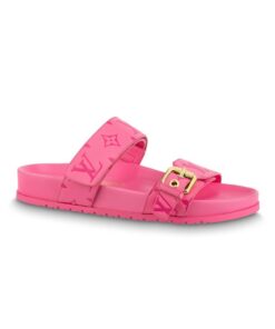 Louis Vuitton Bom Dia Flat Comfort Mule Pink For Women-1AB38X