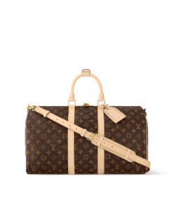 Louis Vuitton Keepall Bandouliere 45 Travel Bag 17.7in/ 45cm Brown Monogram Gold Hardware M41418