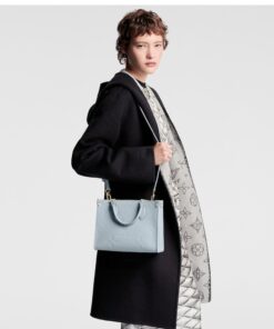 Alternative view of Louis Vuitton Onthego PM Tote Bag 9.8in/ 25cm Monogram Empreinte Blue Gold Hardware For Women M46840
