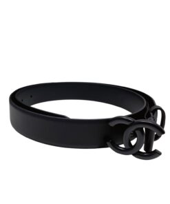 Chanel Interlocking C Buckle Belt Black For Women