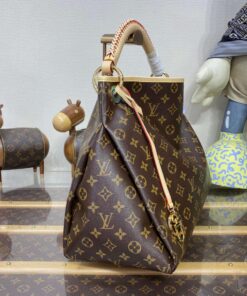 Louis Vuitton Artsy MM Tote Bag 16.1in/ 41cm Brown Monogram Canvas Gold Hardware For Women M44869 - Image 3