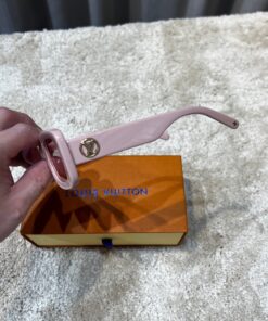 Louis Vuitton Circle Rectangle Sunglasses Pink For Women Z2421W - Image 3