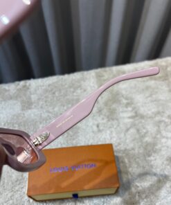 Louis Vuitton Circle Rectangle Sunglasses Pink For Women Z2421W - Image 5