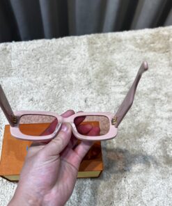 Louis Vuitton Circle Rectangle Sunglasses Pink For Women Z2421W - Image 6