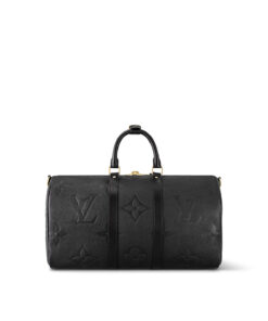 Alternative view of Louis Vuitton Keepall Bandouliere 45 Travel Bag 17.7in/ 45cm Black Gold Hardware M45532