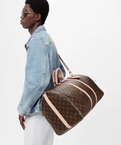Alternative view of Louis Vuitton Keepall Bandouliere 55 Travel Bag 21.7in/ 55cm Brown Monogram Gold Hardware M41414