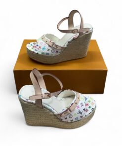 Alternative view of Louis Vuitton LV x TM Helios Wedge Sandal White For Women 1AGYX0