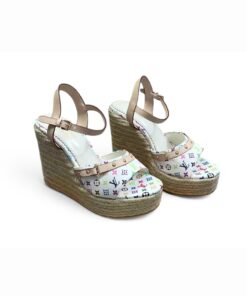 Louis Vuitton LV x TM Helios Wedge Sandal White For Women 1AGYX0