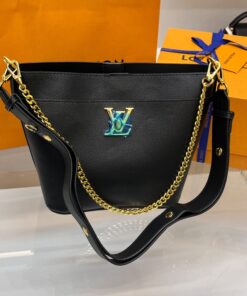 Louis Vuitton Lock And Walk Bag Black For Women M24006- 20.5 Cm/ 8 Inches - Image 5