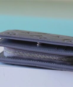 Alternative view of Louis Vuitton Wallet Monogram Embossed Grey For Women 4.3in/11cm