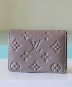 Louis Vuitton Wallet Monogram Embossed Light Brown For Women 4.3in/11cm