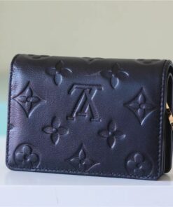 Alternative view of Louis Vuitton Lou Wallet Monogram Embossed Black For Women 4.3in/11cm