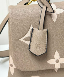 Louis Vuitton Madeleine MM Monogram Empreinte Dove Gray/ Creme Beige For Women 11.8in/30cm LV M46041 - Image 5