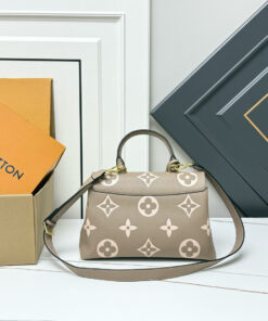 Louis Vuitton Madeleine MM Monogram Empreinte Dove Gray/ Creme Beige For Women 11.8in/30cm LV M46041 - Image 8