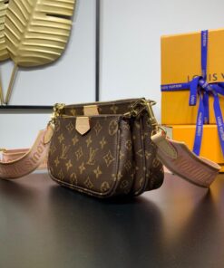 Louis Vuitton Multi Pochette Accessoire Shoulder Bag 9.4in/ 24cm Pink Monogram Canvas Gold Hardware For Women M44840 - Image 5