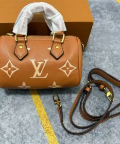 Alternative view of Louis Vuitton Nano Speedy Monogram Empreinte Brown For Women, Women’s Handbags, Shoulder And Crossbody Bags 6.3in/16cm