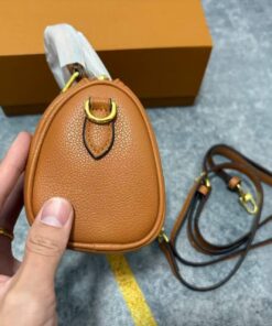 Louis Vuitton Nano Speedy Monogram Empreinte Brown For Women, Women’s Handbags, Shoulder And Crossbody Bags 6.3in/16cm - Image 3