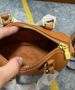 Louis Vuitton Nano Speedy Monogram Empreinte Brown For Women, Women’s Handbags, Shoulder And Crossbody Bags 6.3in/16cm - Image 5