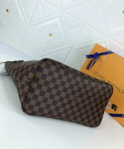 Louis Vuitton Neverfull MM Tote Bag 12.2in/ 31cm Brown Gold Hardware For Women N41603 - Image 3