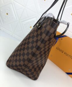 Louis Vuitton Neverfull MM Tote Bag 12.2in/ 31cm Brown Gold Hardware For Women N41603 - Image 8