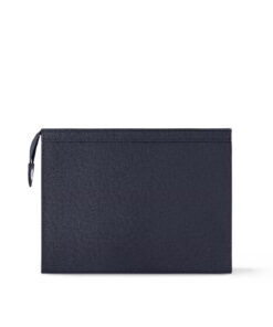 Alternative view of Louis Vuitton Pochette Voyage MM Pouch 10.6in/ 27cm Midnight Blue Silver Hardware For Men M30989