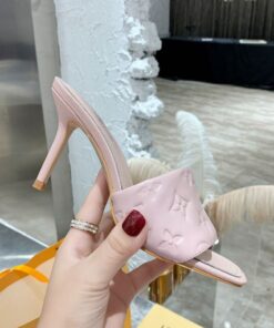 Louis Vuitton Revival Mule Pink 3.7in/9.5cm For Women - Image 4