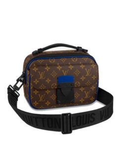Louis Vuitton S-Lock Messenger Monogram Macassar By Virgil Abloh’s Blue For Men, Men’s Bags, Shoulder And Crossbody Bags 8.7in/22cm LV