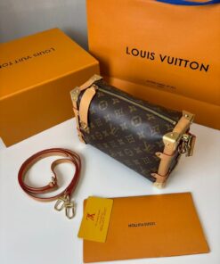 Louis Vuitton Side Trunk MM Shoulder Bag 9.3in/ 23.5cm Brown Monogram Canvas Gold Hardware For Women M46358 - Image 6
