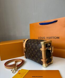 Louis Vuitton Side Trunk MM Shoulder Bag 9.3in/ 23.5cm Brown Monogram Canvas Gold Hardware For Women M46358 - Image 5