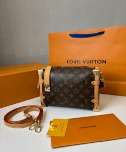 Louis Vuitton Side Trunk MM Shoulder Bag 9.3in/ 23.5cm Brown Monogram Canvas Gold Hardware For Women M46358 - Image 4