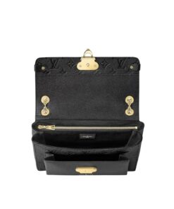 Louis Vuitton Vavin Monogram Empreinte MM Crossbody Bag 9.8in/ 25cm Black Gold Hardware For Women M44150 - Image 4