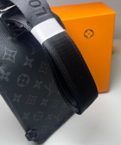Louis Vuitton Saumur Sling bag Monogram Eclipse Black For Men 7.1in/18cm M45912 - Image 5