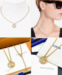 Louis Vuitton Louise By Night Necklace Gold For Women M00759 - Image 5