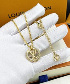 Louis Vuitton Louise By Night Necklace Gold For Women M00759 - Image 7