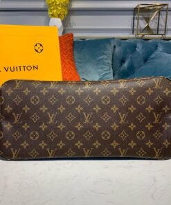 Louis Vuitton Neverfull GM Tote Bag 15.4in/ 39cm Beige Monogram Gold Hardware For Women M40990 - Image 3