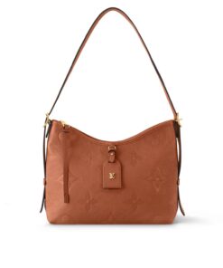 Louis Vuitton CarryAll PM Shoulder Bag 11.6in/ 29.5cm Cognac Brown Gold Hardware For Women M11790