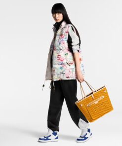 Louis Vuitton Neverfull Bandouliere Inside Out MM Tote Bag 12.2in 31cm Jaune Gold Hardware For Women M11947 - Image 7
