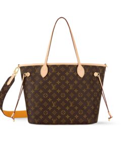 Louis Vuitton Neverfull Bandouliere Inside Out MM Tote Bag 12.2in 31cm Jaune Gold Hardware For Women M11947