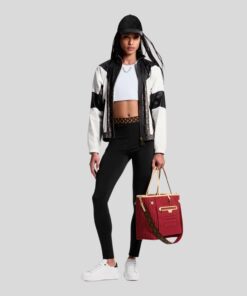 Alternative view of Louis Vuitton Neverfull Bandouliere Inside Out MM Tote Bag 12.2in 31cm Rouge Sari Gold Hardware Textile For Women M12096