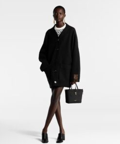 Alternative view of Louis Vuitton Neverfull Bandouliere Inside Out BB Tote Bag 10.4in/ 26cm Black Gold Hardware For Women M12099