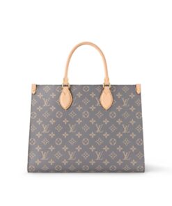 Louis Vuitton Onthego MM Tote Bag 13.8in/ 35cm Trianon Grey Gold Hardware For Women M12415