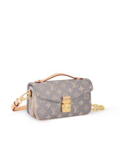 Louis Vuitton Pochette Metis East West Shoulder Bag 8.5in/ 21.5cm Trianon Grey Gold Hardware For Women M12429 - Image 4