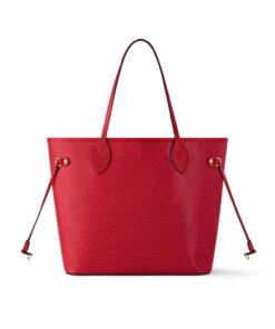 Louis Vuitton Neverfull MM Tote Bag 12.2in/ 31cm Castillan Red Gold Hardware For Women M12755
