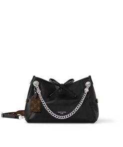 Louis Vuitton CarryAll Vibe BB Shoulder Bag 10.2in/ 26cm Black Silver Hardware For Women M12888