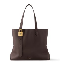 Louis Vuitton Low Key Cabas MM Shoulder Bag 18.5in/ 47cm Chocolate Gold Hardware For Women M12916