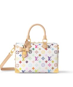 Louis Vuitton LV x TM Speedy Bandouliere 25 Top Handle Bag 9.8in/ 25cm Multicolored Gold Hardware For Women M13085