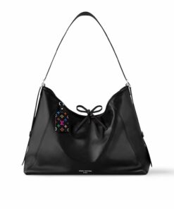 Louis Vuitton LV x TM CarryAll Vibe MM Shoulder Bag 15.4in/ 39cm Black Silver Hardware For Women M13105